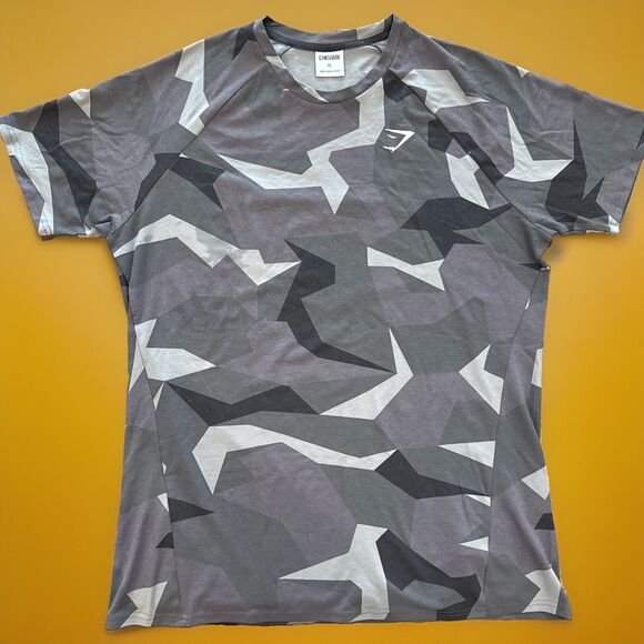 Gymshark Other - GYMSHARK Grey Camouflaged Design Size XL Cotton/Poly Tshirt GUC